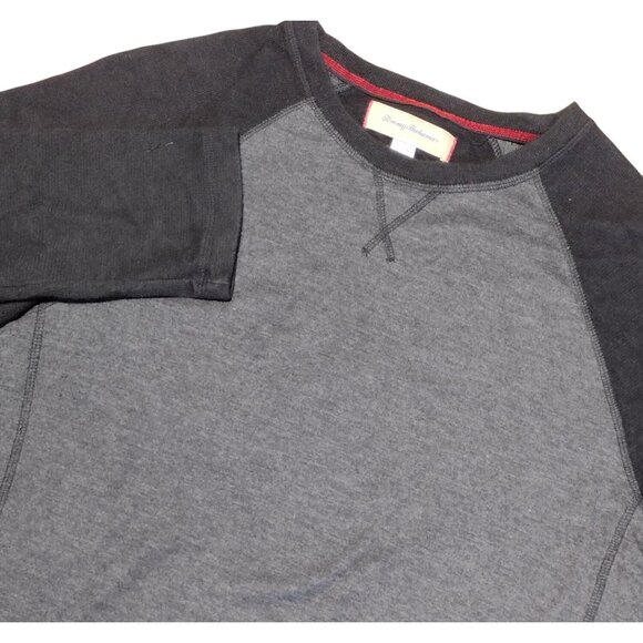 Tommy Bahama Men's Lightwieght Crew Neck Sweater, Large, Grey-Black - Picture 1 of 7